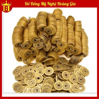 Combo 100 đồng xu phong thủy kích thước 2.3cm