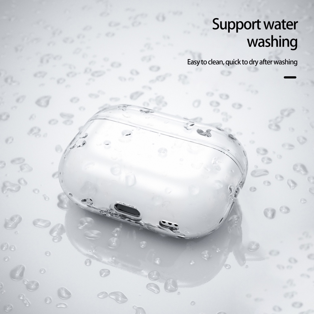 Vỏ bọc bảo vệ hộp sạc tai nghe không dây LENOVO TPU trong suốt chống sốc chống trầy xước thích hợp cho Airpods Pro 2