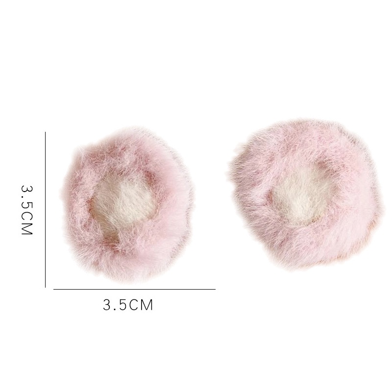 Kẹp Tóc Hình Tai Ếch / Mèo Bằng Lông Nhung Dễ Thương Xinh Xắn