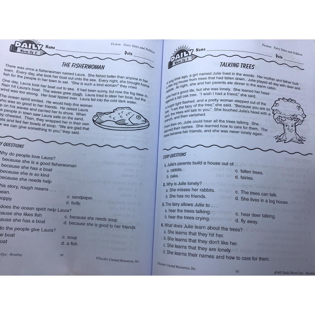 Daily warm up reading - 8 q đen trắng - in đẹp