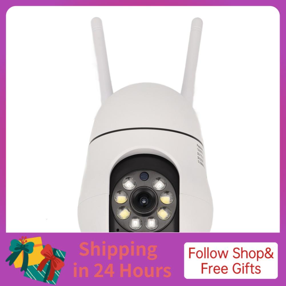 Iuxishop Outdoor WiFi Surveillance Camera 2MP 2 Band Swivelling IP Cam Motion Sensor Colour Night Viewing US Plug 100‑240V