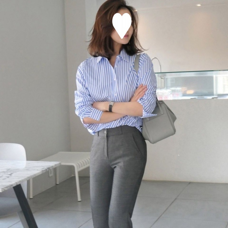 Áo Sơ Mi Cardigan Chống Nắng Họa Tiết Kẻ Sọc Thời Trang Xuân Hè Cho Cặp Đôi