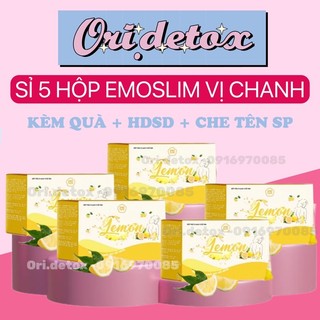 Combo 5 hộp trà detox giảm cân trái cây vị chanh/ giam can hieu qua
