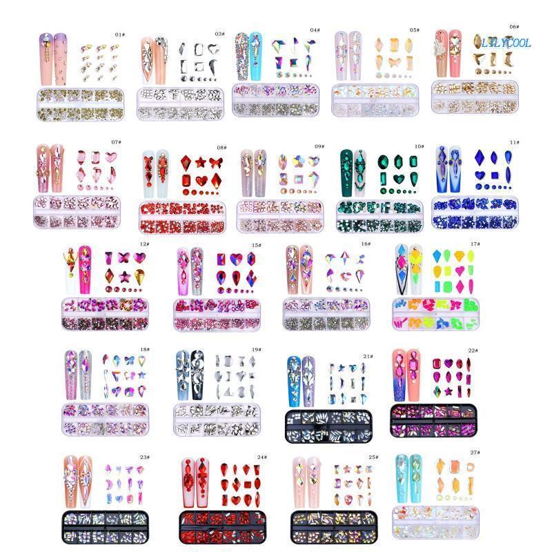 Đá Quý 3D Nhiều Hình Dạng Đính Móng Tay Nghệ Thuật