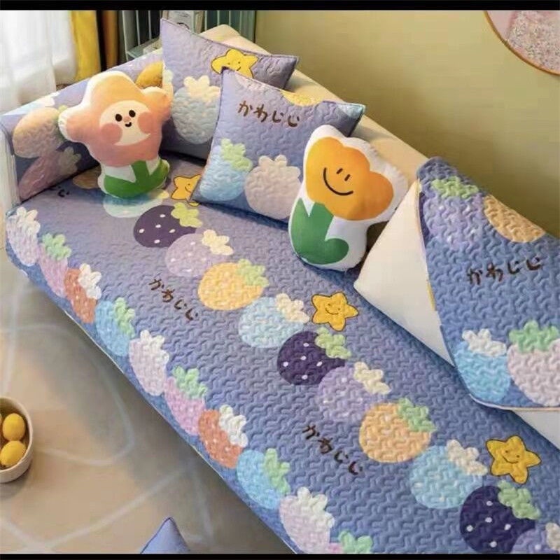 Đệm Lót Ghế Sofa Vải Cotton Chần Bông Chần Bông Bền Đơn Giản Hiện Đại Có Thể Giặt Rửa