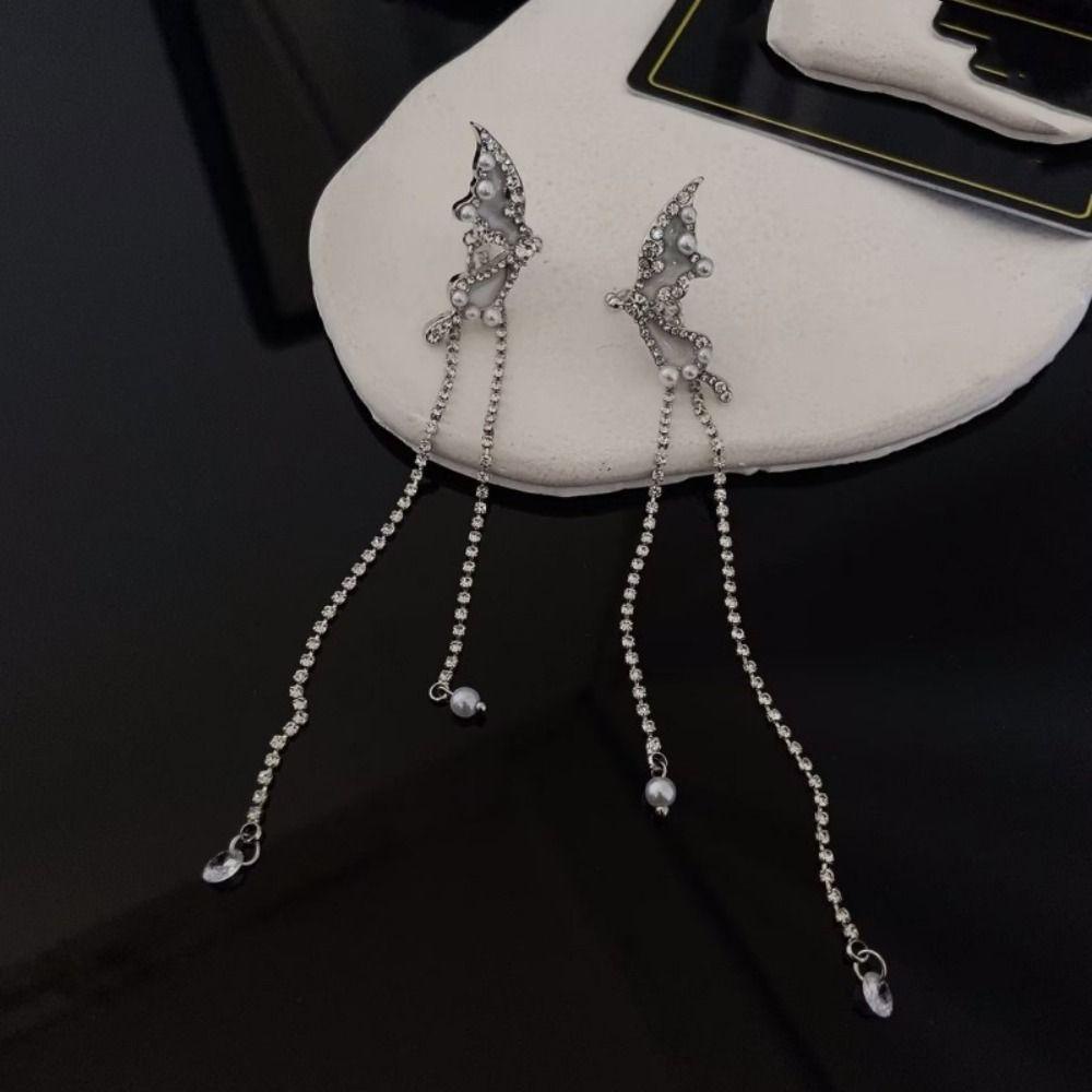 LOMBARD Khuyên Tai Treo Tua Rua Họa Tiết Hình Học Ngọt Ngào Thời Trang Cho Nữ