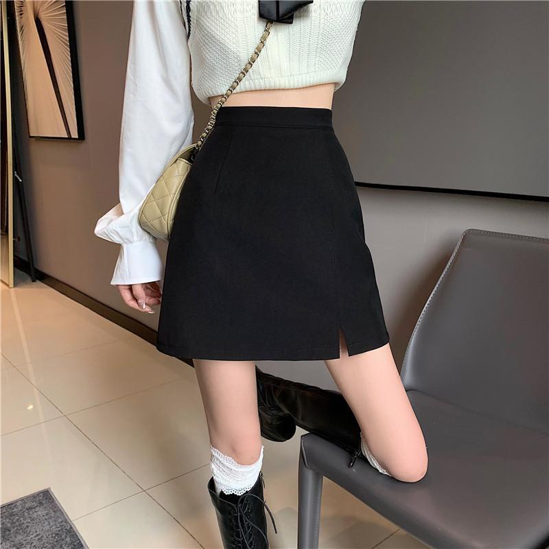 Chân Váy Chữ a Lưng Cao Màu Cà Phê Thời Trang Mùa Hè Cho Nữ