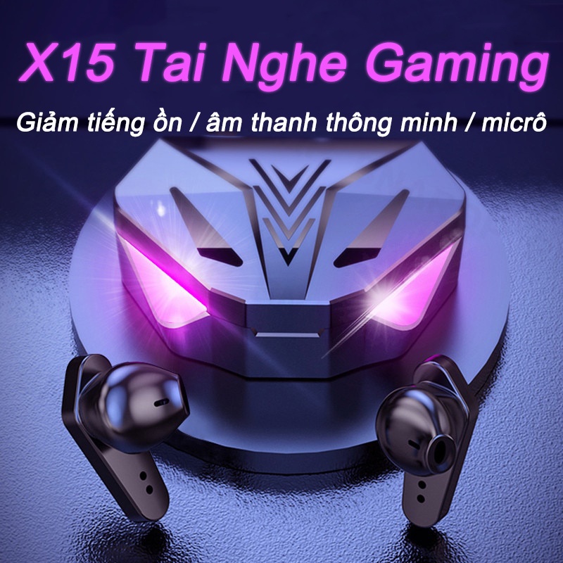 Tai Nghe Bluetooth Tai Nghe X15 Gaming Hifi tương thích với Samsung Oppo Vivo Xiaomi