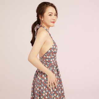 MAYBI Đầm yếm cutout dáng xòe