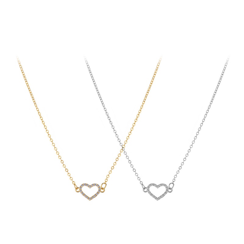 Vòng cổ Mặt Trái Tim Đính Đá Opal Thời Trang 2022 Cho Nữ