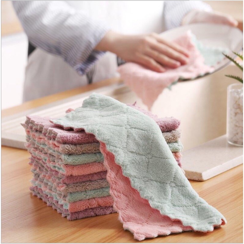 Khăn Lau Dày Dặn Thấm Hút Nước Tốt Tiện Dụng Cho Nhà Bếp