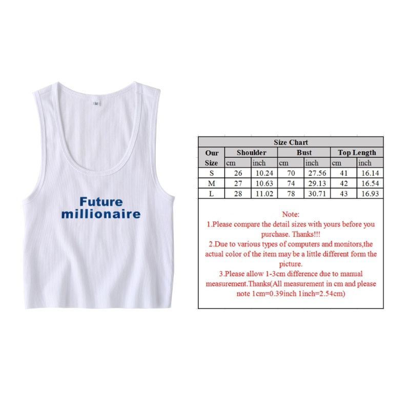 Áo Croptop Dệt Kim Sát Nách Cổ Tròn In Chữ Thời Trang Mùa Hè Cho Nữ