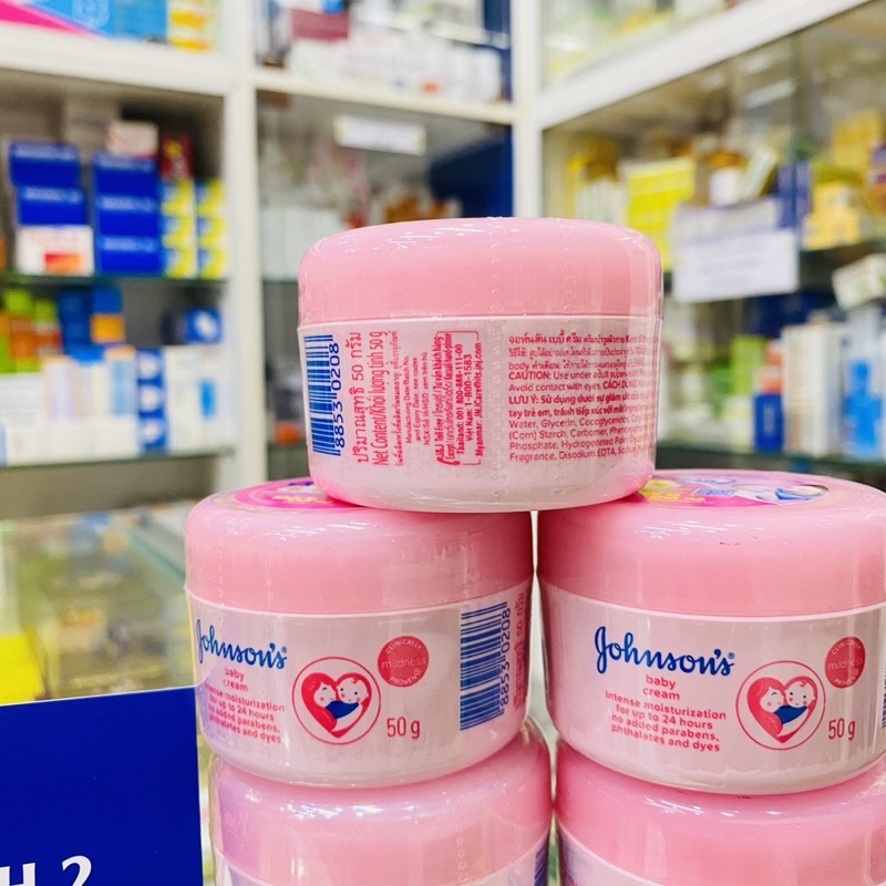 ✅ [Chính Hãng] Kem Dưỡng Da Johnson's Baby Cream 50g (Hồng)