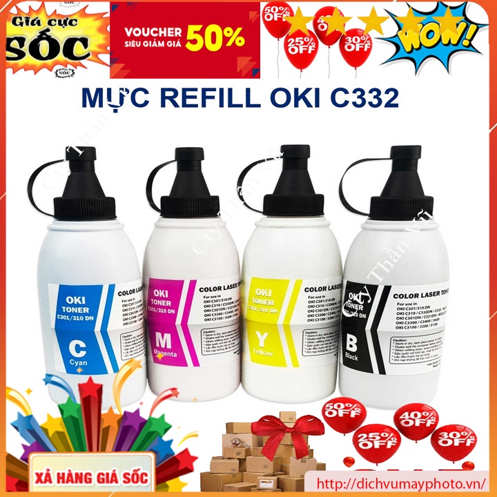 Combo mực đổ REFILL OKI (60gm) chất lượng đảm bảo chất lượng tốt Kholinhkienmayin
