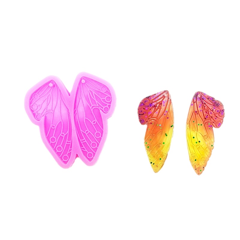 Khuôn Silicone Làm Móc Khóa Hình Đôi Cánh