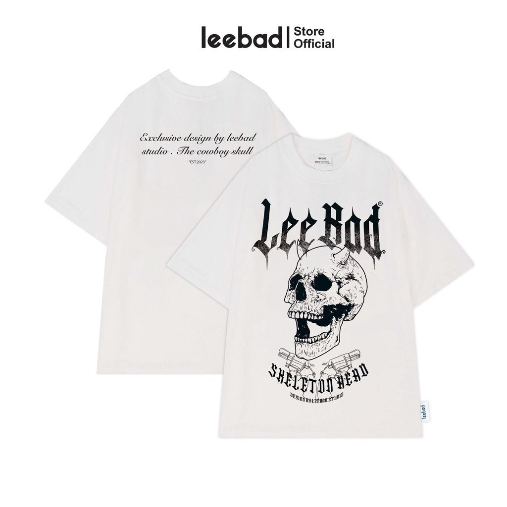 Áo thun nam nữ cổ tròn tay lỡ local brand form rộng Leebad LB003