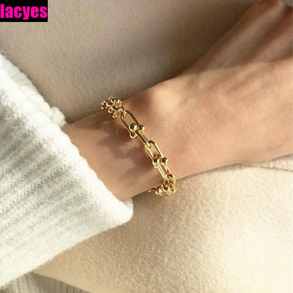 Vòng Tay Dạng Chữ U Đơn Giản Thanh Lịch Sáng Tạo Có Thể Điều Chỉnh Cho Nữ