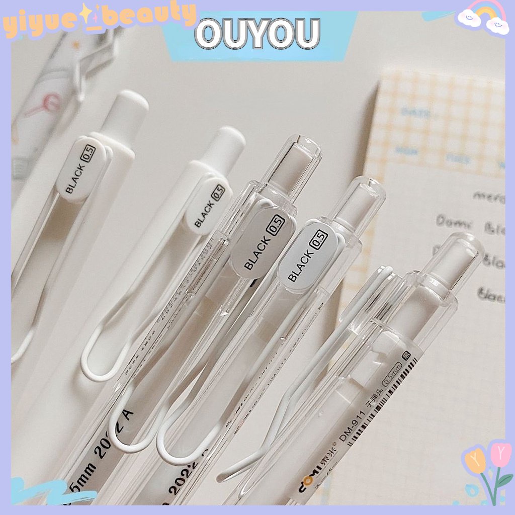 Bút Kí Tên Dạng Đẩy Đơn Giản Ngòi 0.5mm Cho Văn Phòng Sử Dụng ouyou HB