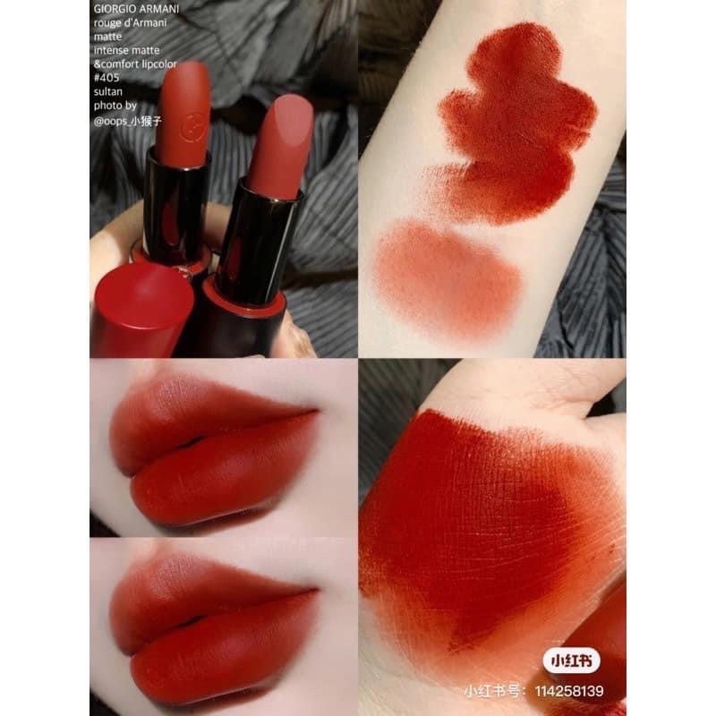 Son Giorgio Armani Rouge Matte 405 mini unbox