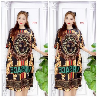 Đầm suông 3d big size, chất thun co giãn, thoáng mát d3181