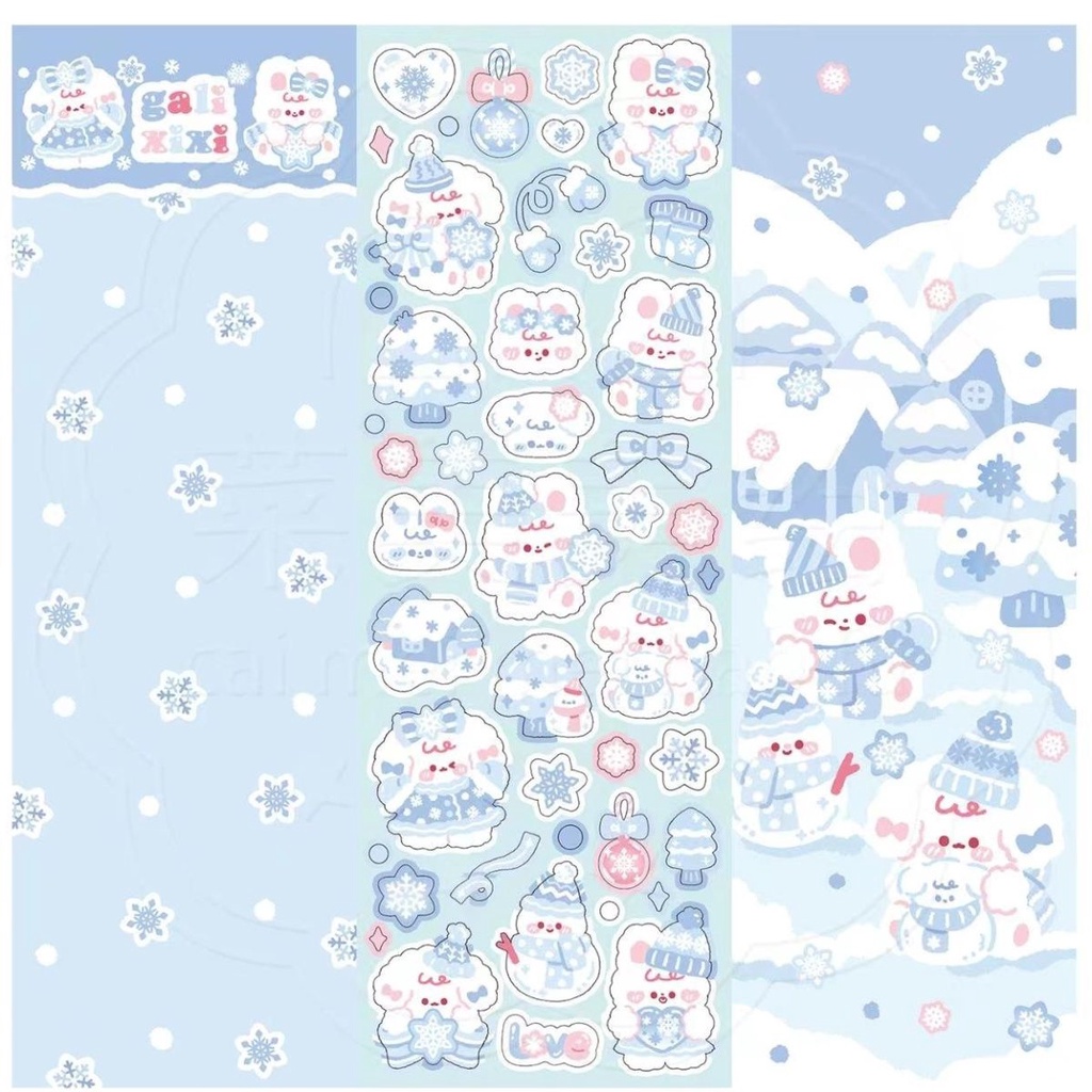 Galici Nhãn Dán Trang Trí Nội Thất Hình Thỏ Xoăn Chó Dễ Thương DIY