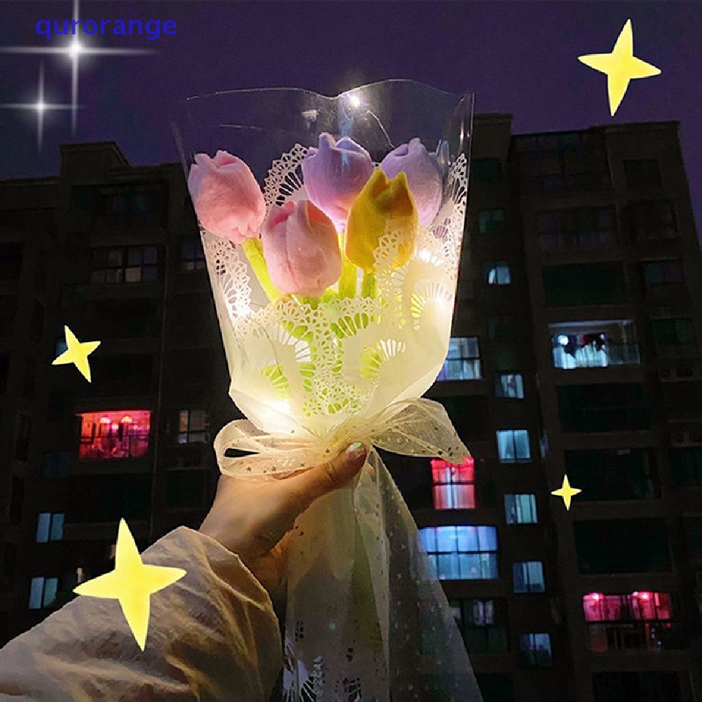 1 Đồ Chơi Nhồi Bông Hình Hoa Hồng / Tulip Dễ Thương 26cm