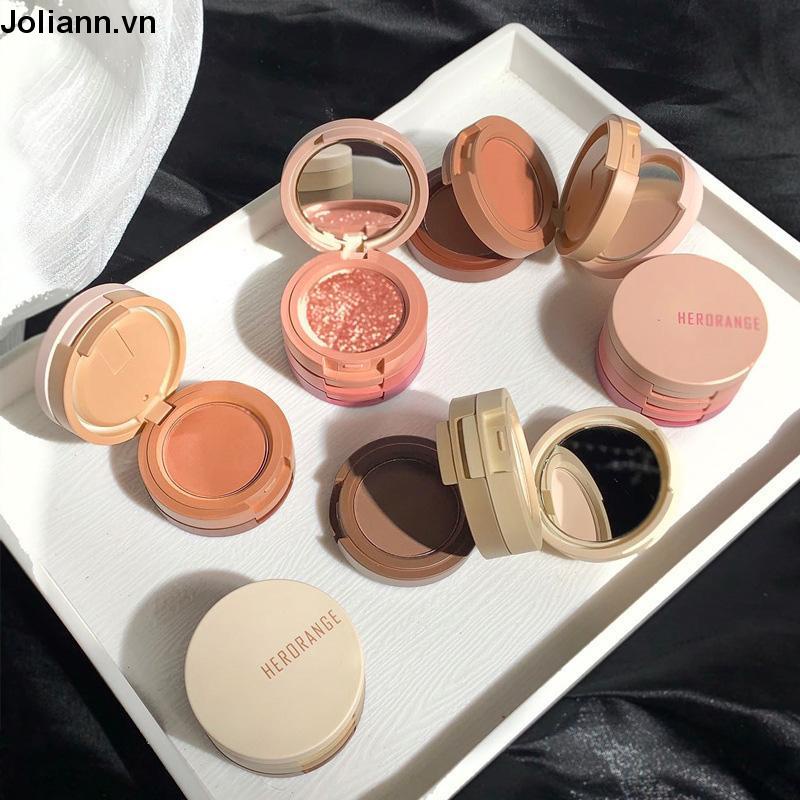 🎐Joliann🎐Bảng Phấn Bắt Sáng / Má Hồng 3 Trong 1 Đa Năng Màu Lì / Ánh Ngọc Trai Lấp Lánh Dành Cho Nữ