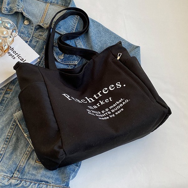 Túi Xách canvas Sức Chứa Lớn Thiết Kế Đơn Giản Thời Trang Cho Nữ