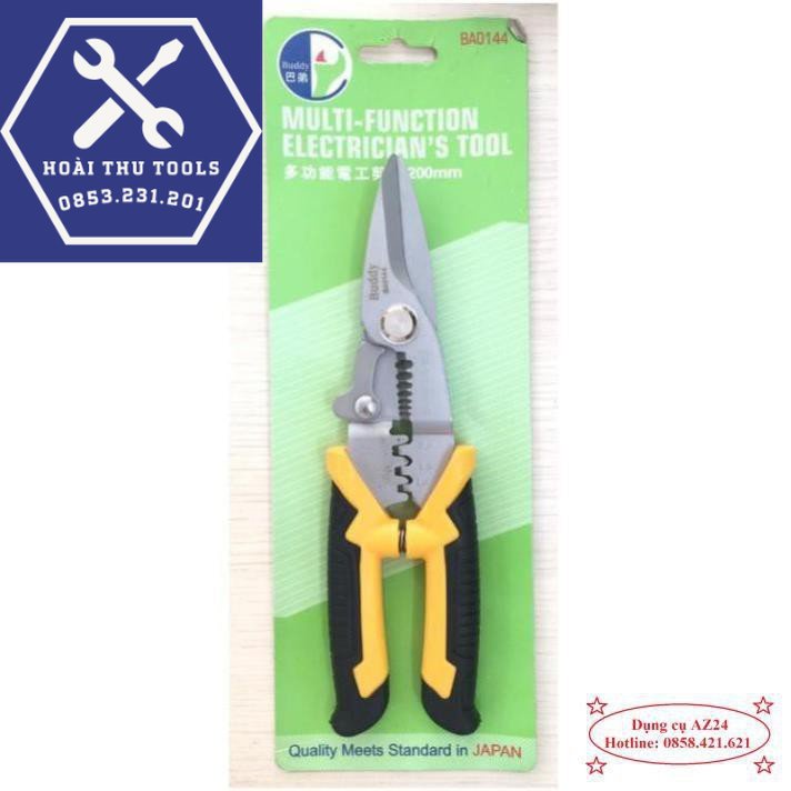 200mm Kìm Đa Năng 3 Trong 1 Cắt – Tuốt – Bấm Cos Buddy BA0144 (dungcu)  RẺ NHẤT THỊ TRƯỜNG