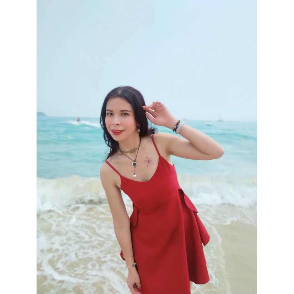 ORDER♥️Đầm,Váy Đỏ nhún bèoSize S->2XL