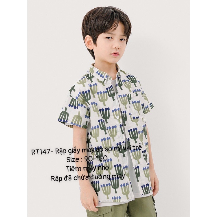 RT147_Rập giấy may áo sơ mi FORM VAI TRỄ bé trai