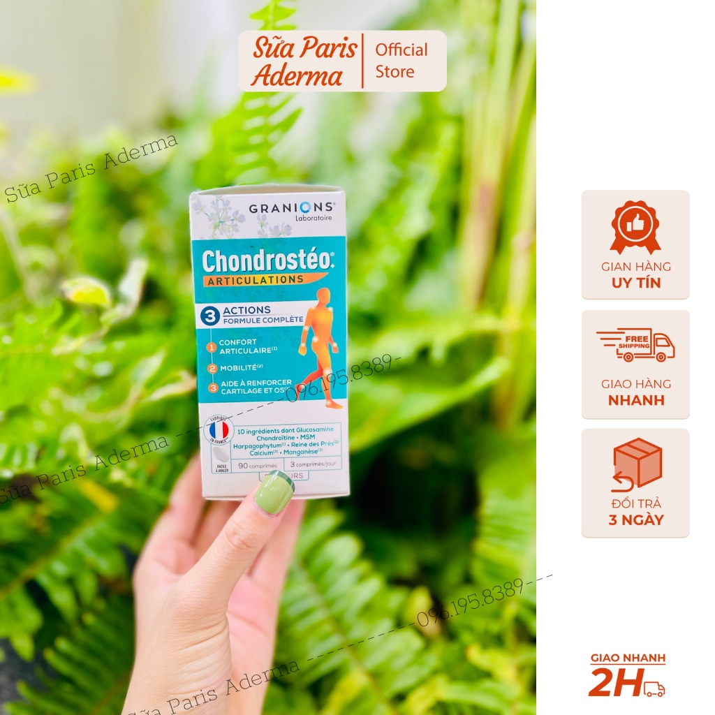 Viên uống hỗ trợ xương khớp Granions Chondrosteo 90 viên của Pháp_Sữa Paris Aderma