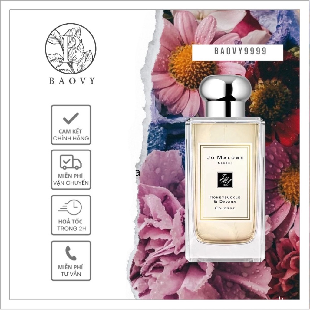 ✨Nước hoa Jo Malone London Honeysuckle & Davana Cologne 5ml/10ml/20ml