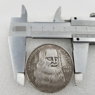 Đồng xu bạc Silver Dollar Leonardo Davinci 1452-1519