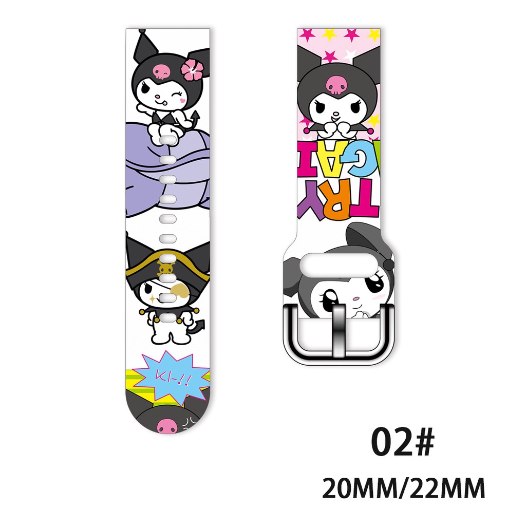 SANRIO Dây Đồng Hồ Thông Minh 20MM 22MM Cho iwatch / LG / OPPO / Huami / Jiaming / Samsung / Huawei GT