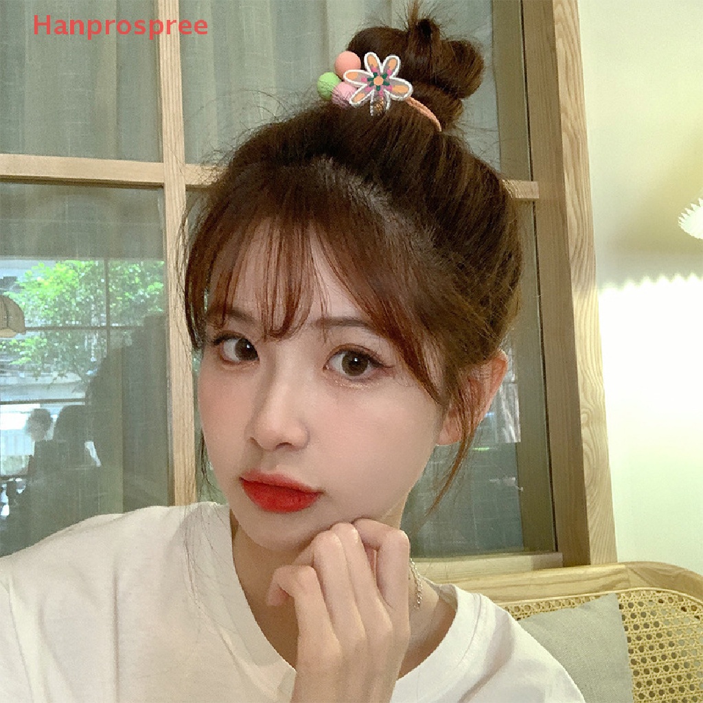 Dây Buộc Tóc Co Giãn Tốt In Họa Tiết Hoạt Hình Graffiti Phong Cách Nhật Bản Xinh Xắn Cho Bé Gái