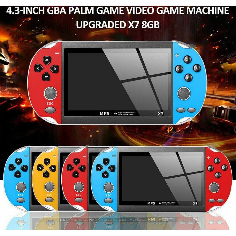 Máy chơi game cầm tay X7 gồm 900 trò, màn hình 4.3 inch , nghe nhạc, xem phim, đọc sách