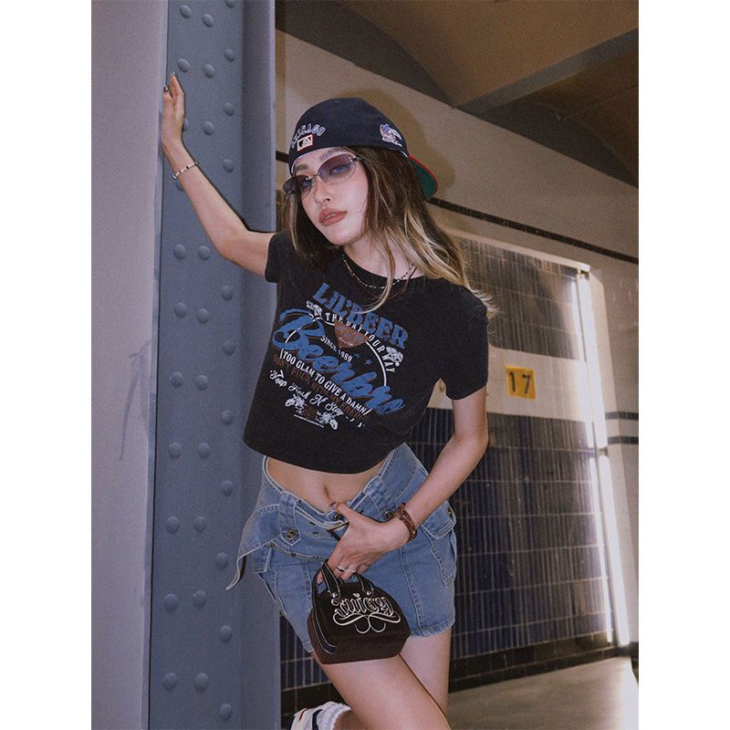 COZOK Áo Thun Ngắn Tay In Họa Tiết Thời Trang Trẻ Trung