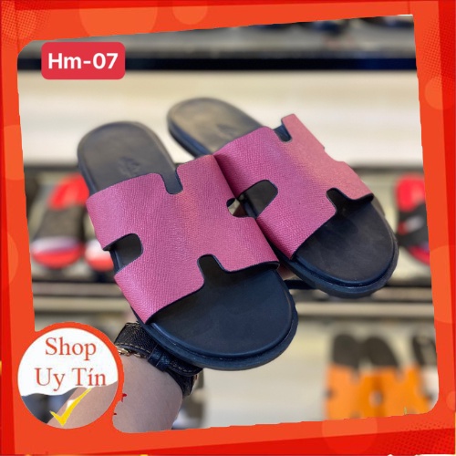 Dép Nam Quoai Ngang 𝑯𝒎 𝐇𝐨̂̀𝐧𝐠 Đ𝐞𝐧 ⚡ Free Ship toàn quốc ⚡ Da Thật , Chịu Nhiệt, Chống Nước, Không Bong Tróc Da