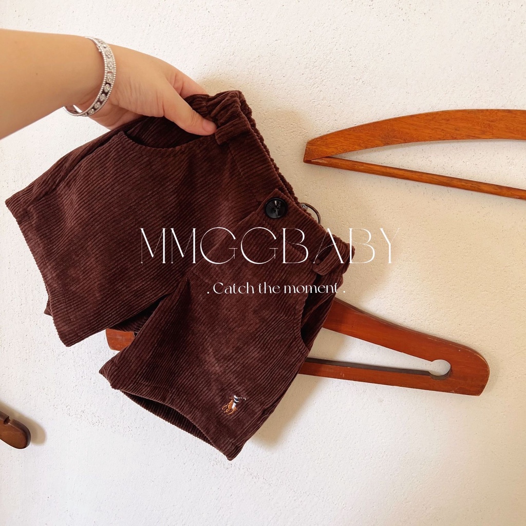 Quần Đùi Chất Nhung Tăm Cao Cấp Cho Bé Từ 7-27kg MINKYSUN