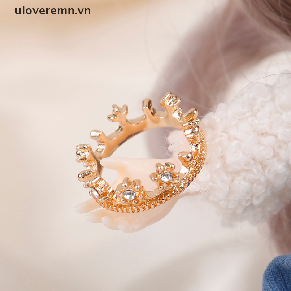 Vương Miện Kim Loại Mini Trang Trí Nhà Búp Bê 1: 12