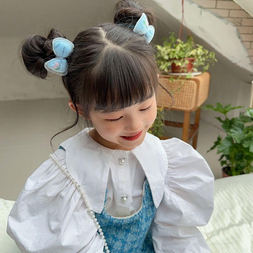 Dây Cột Tóc Vải In Hoa Đơn Giản Thời Trang Cho Nữ