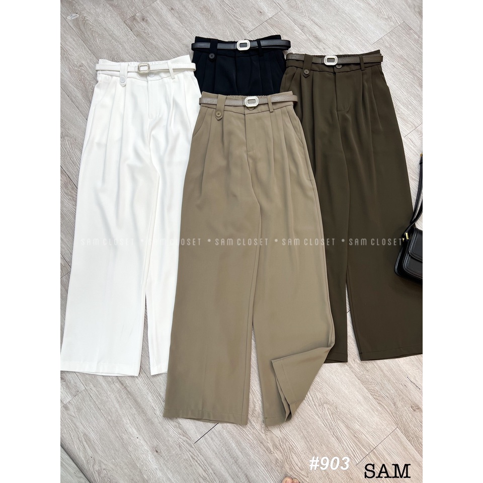 Quần vải suông kèm đai 903