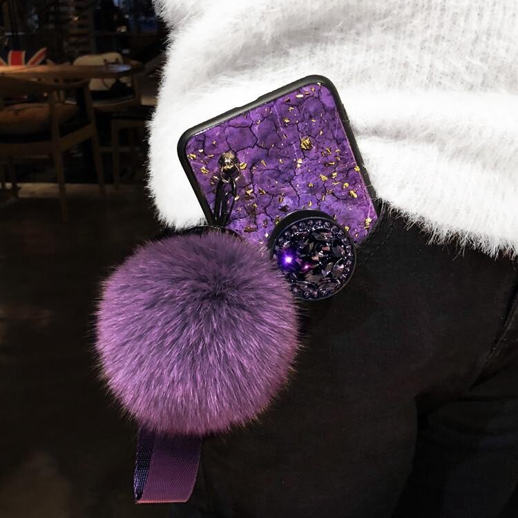 Ốp Điện Thoại Đính Đá Có Giá Đỡ Và Bóng Lông Cho OPPO Reno 8 8T Reno8 T A78 4G 5G Reno8T