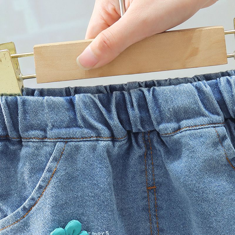 Thắt Lưng Da Co Giãn Đính Hoa Nhỏ Xinh Xắn Phong Cách Hàn Quốc Cho Bé Gái 0-4 Tuổi