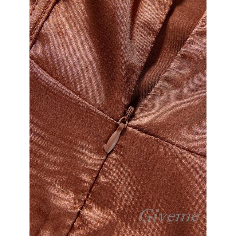 Đầm Hai Dây Dáng Dài Ôm Sát Màu Sắc Đơn Giản Cho Nữ