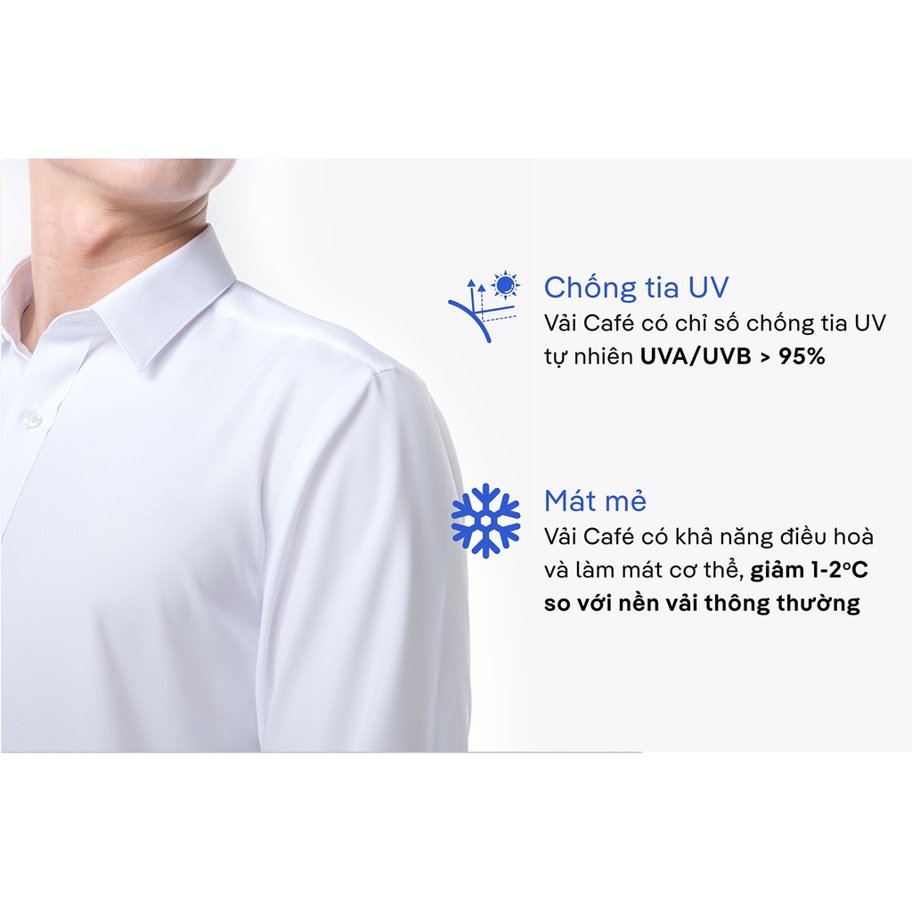 Áo SƠ MI nam dài tay Café-DriS khử mùi hiệu quả thương hiệu Coolmate | BigBuy360 - bigbuy360.vn