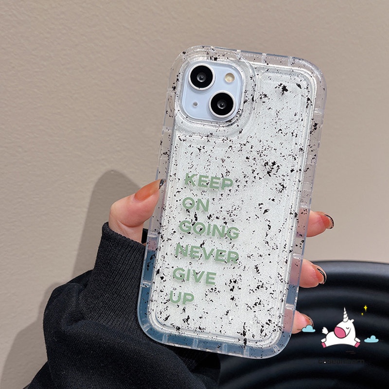 Ốp Điện Thoại Mềm Trong Suốt Chống Sốc In Chữ Đơn Giản Cho iPhone 11 Pro MAX XR 6 6S 7 8 Plus 14 13 12 Pro MAX X XS MAX