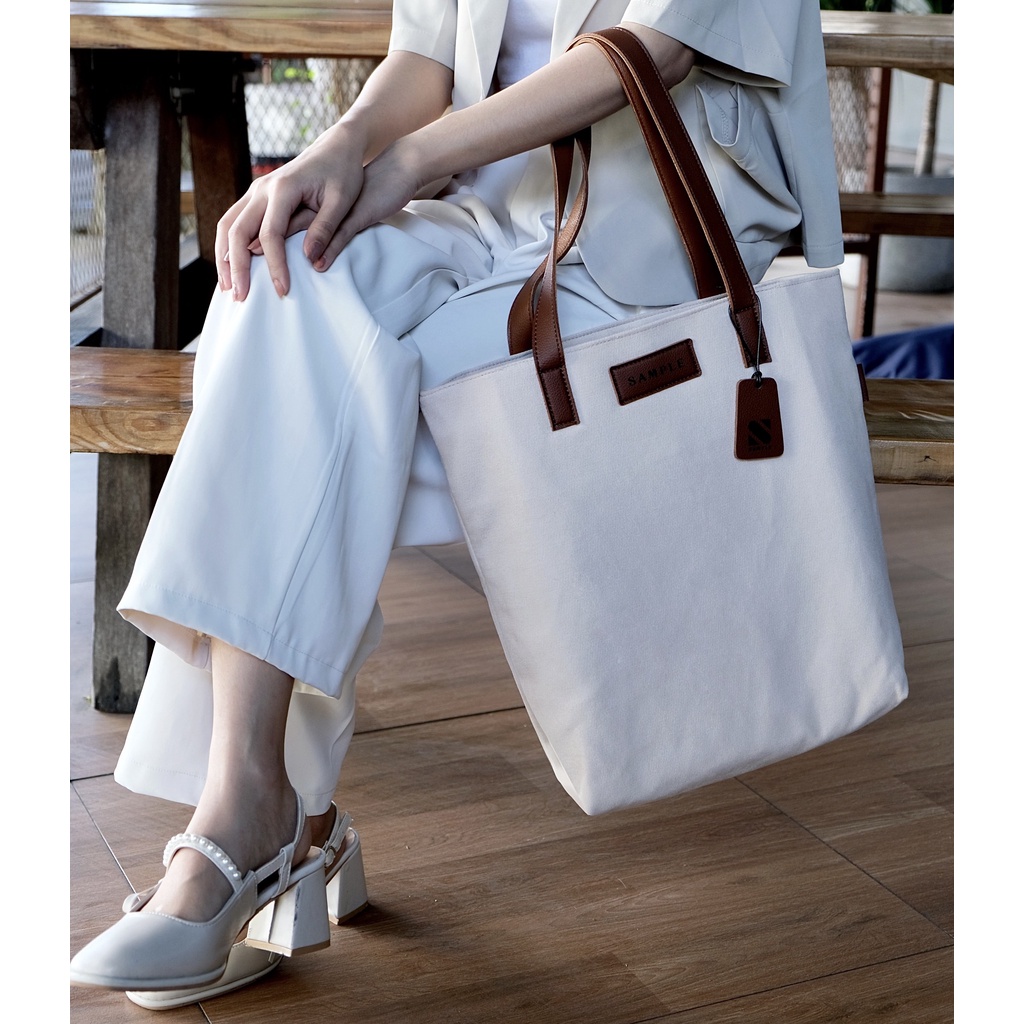 Túi tote phong cách Nhật Bản  -Beige