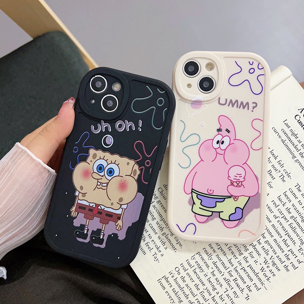 Ốp điện thoại in hình Spongebob và ngôi sao thích hợp cho Iphone 12 Pro Max 11 Pro Max 6 6s 7 8 X Xs Max Xr 11pro 12pro